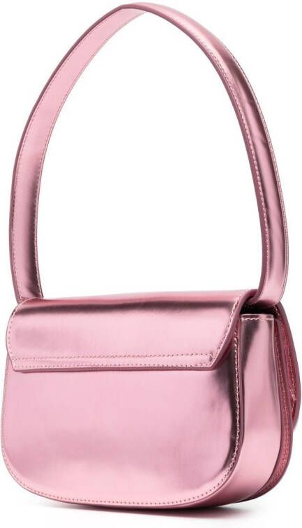 Diesel 1DR leren schoudertas Roze