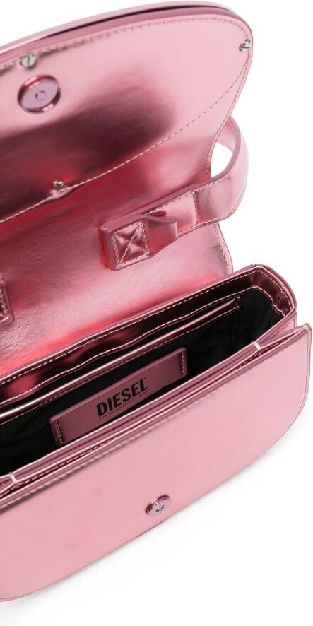 Diesel 1DR leren schoudertas Roze