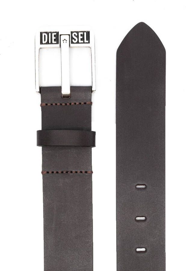 Diesel Bluestar II leren riem Zwart