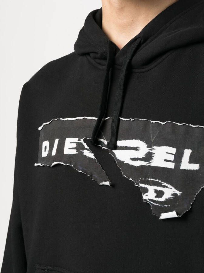 Diesel Hoodie met logoprint Zwart