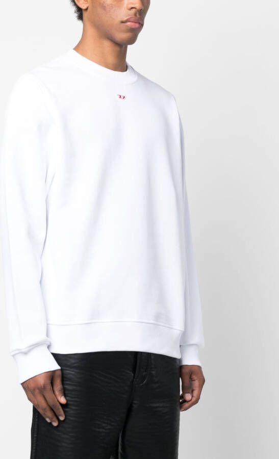 Diesel S-Ginn-D sweater met logo-applicatie Wit