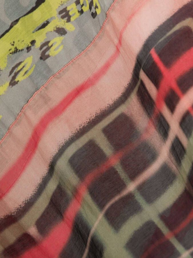 Diesel Sjaal met abstracte print Roze