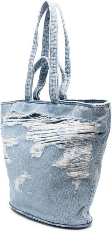 Diesel Shopper met ripdetail Blauw