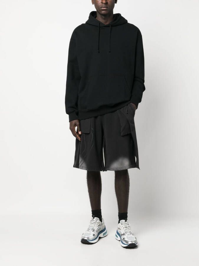 Diesel P-Tapos gelaagde shorts met tie-dye print Zwart