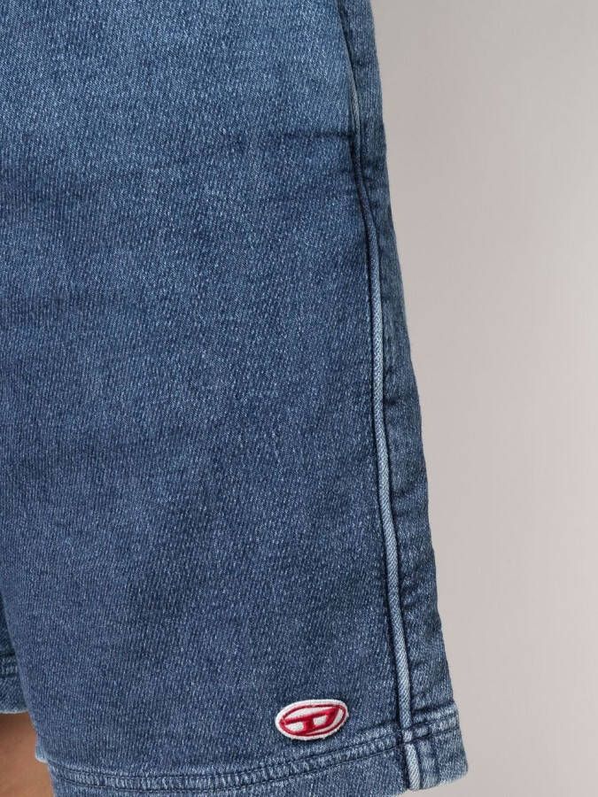 Diesel Shorts met trekkoord Blauw