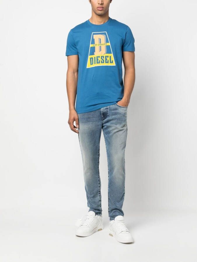 Diesel Slim-fit Joggjeans Blauw