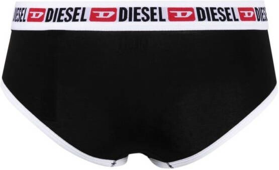 Diesel Drie Ufpn-Oxy slips met logoband Zwart