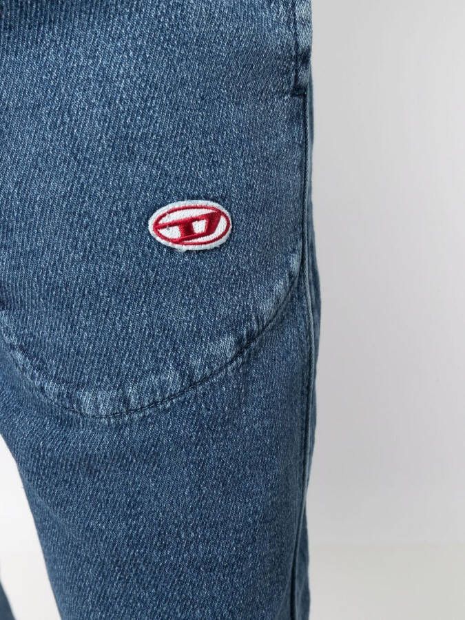 Diesel D-Martians Track 09C99 jeans met wijde pijpen Blauw