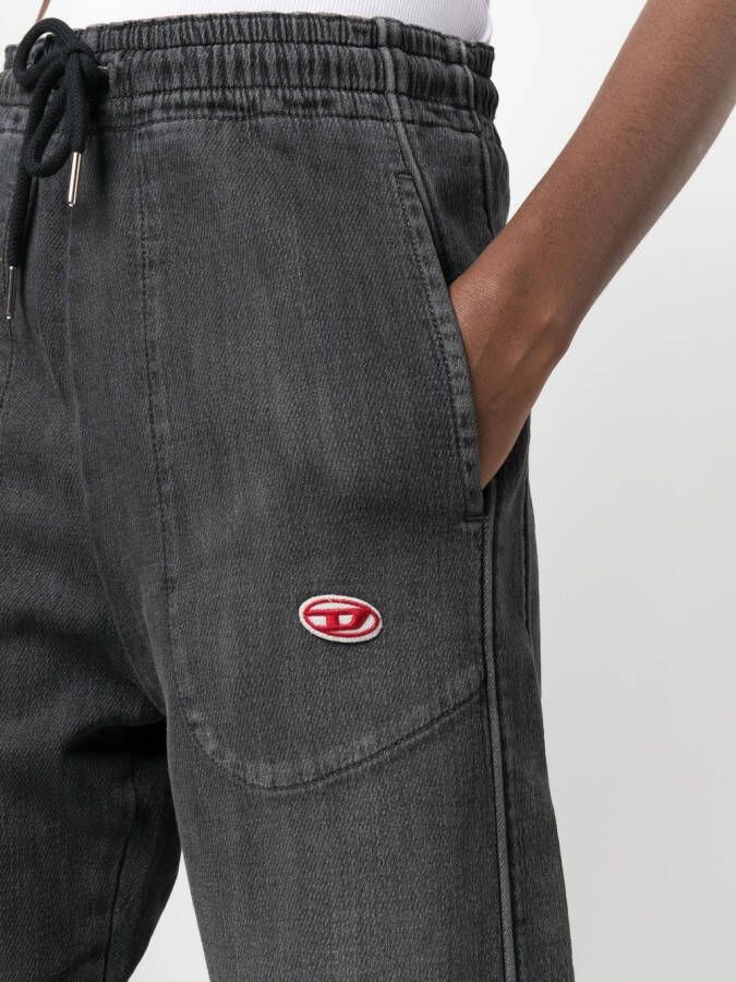 Diesel D-Martians Track 09E30 jeans met wijde pijpen Grijs