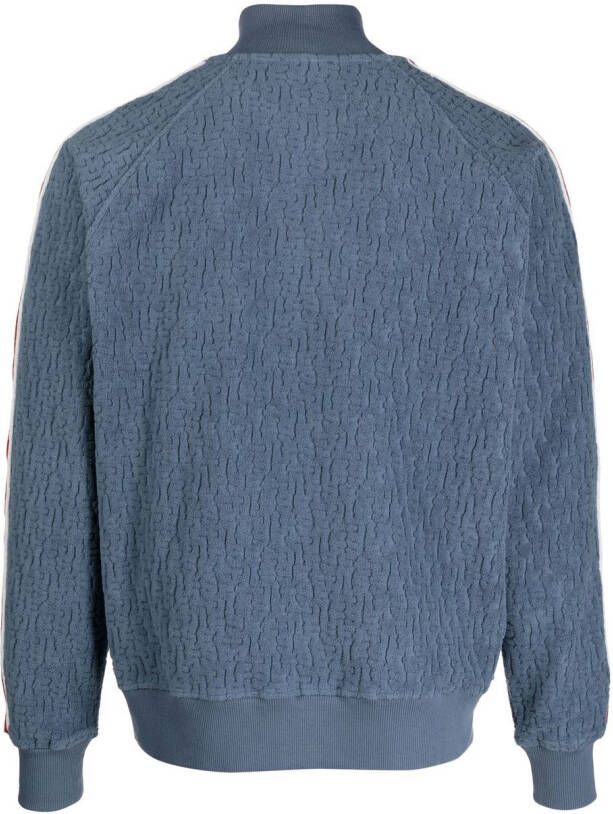 Diesel Sweater met gestreepte mouwen Blauw