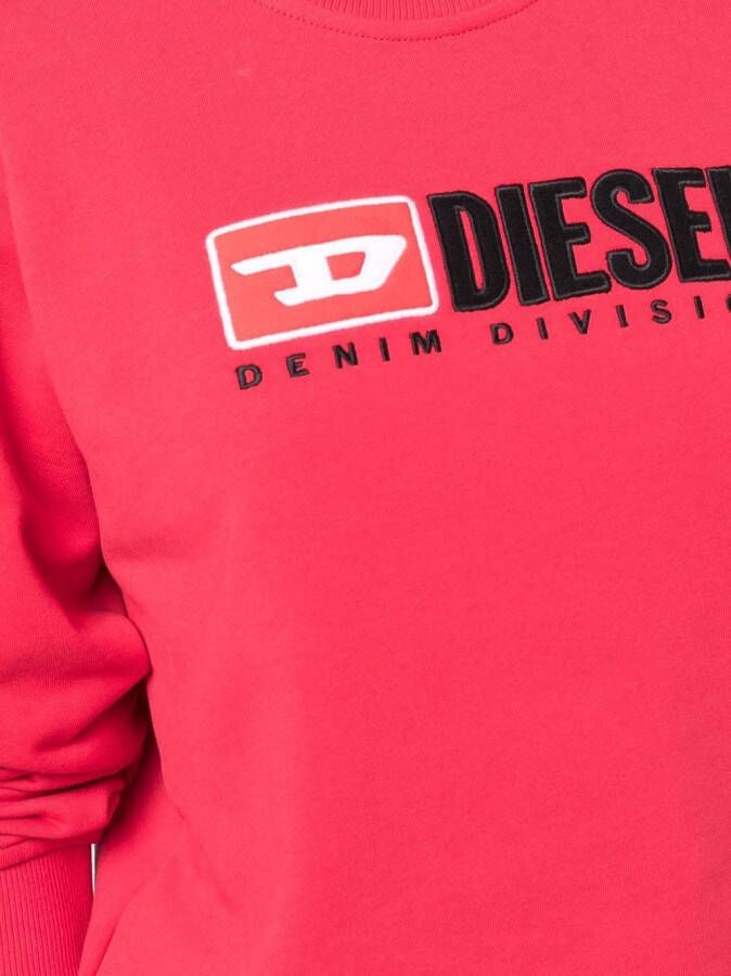 Diesel Sweater met logo Rood