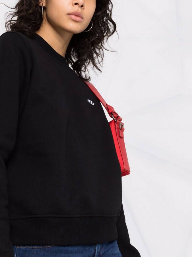 Diesel F-Reggy-Doval-Pj sweater met logo-applicatie Zwart