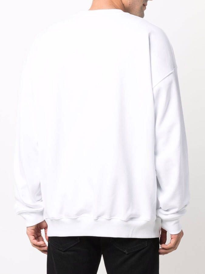 Diesel S-Mart-Bigoval katoenen sweater Wit