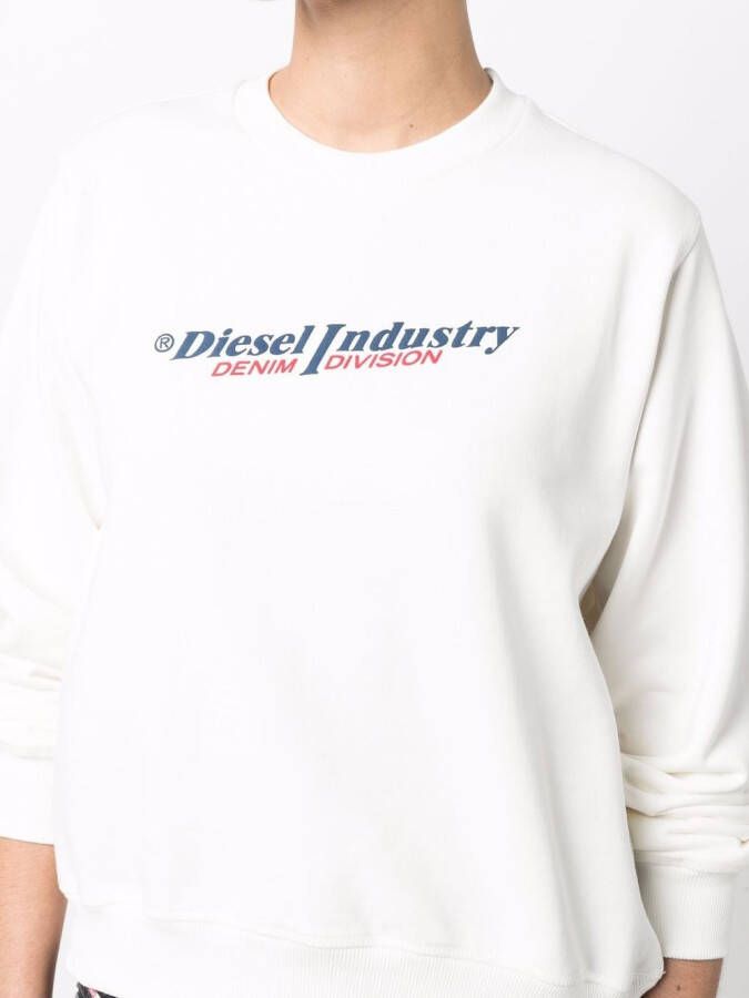 Diesel Sweater met logoprint Wit