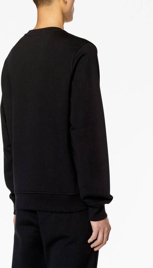 Diesel S-Ginn-Div sweater met logo-applicatie Zwart