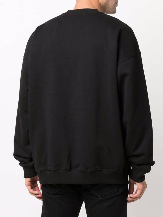 Diesel S-Mart-Bigoval katoenen sweater Zwart