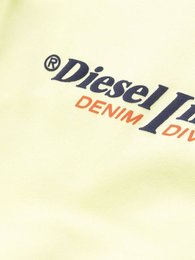 Diesel Sweaterjurk met logoprint Geel