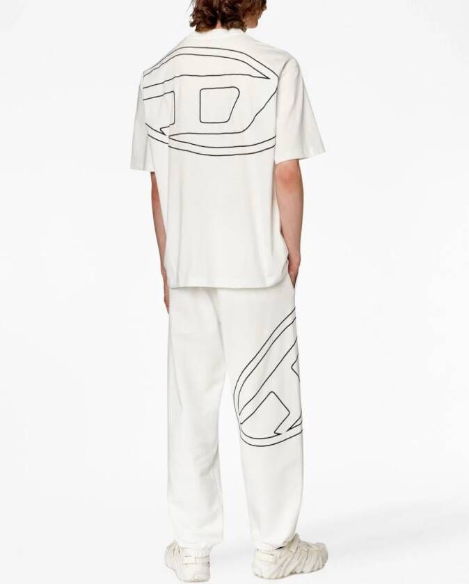 Diesel T-Boggy-Megoval-D T-shirt met print Wit
