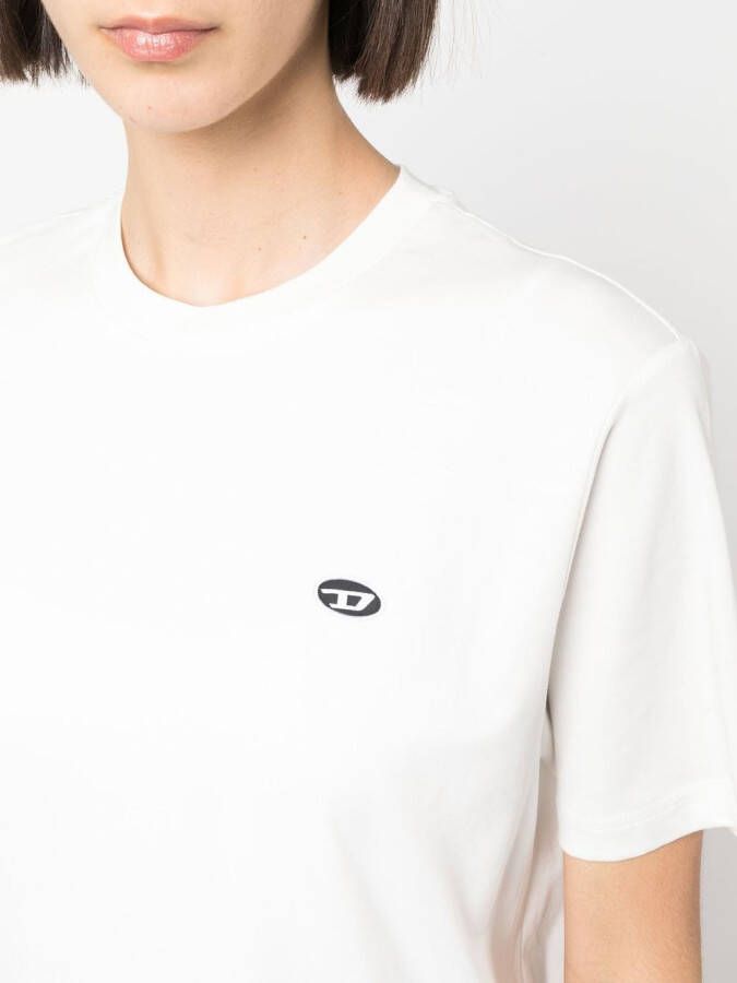 Diesel T-shirt met geborduurd logo Wit