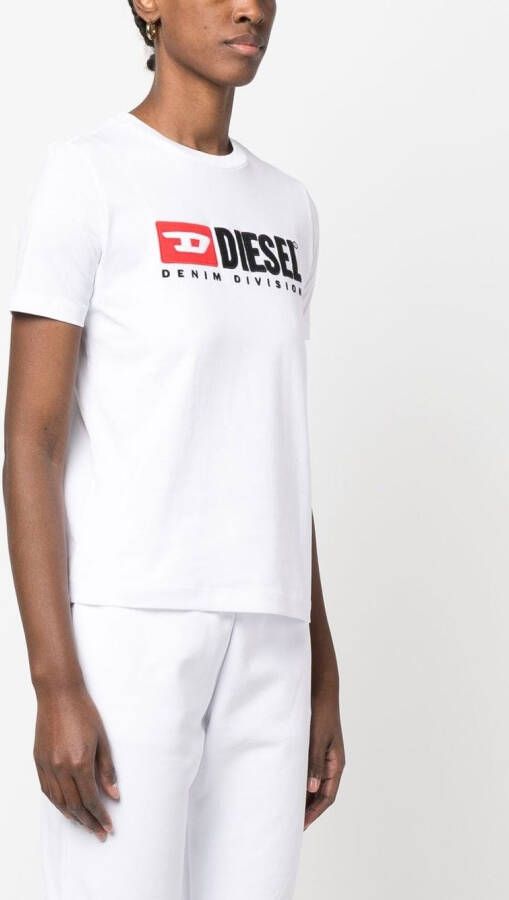 Diesel T-Reg-Div katoenen T-shirt Wit