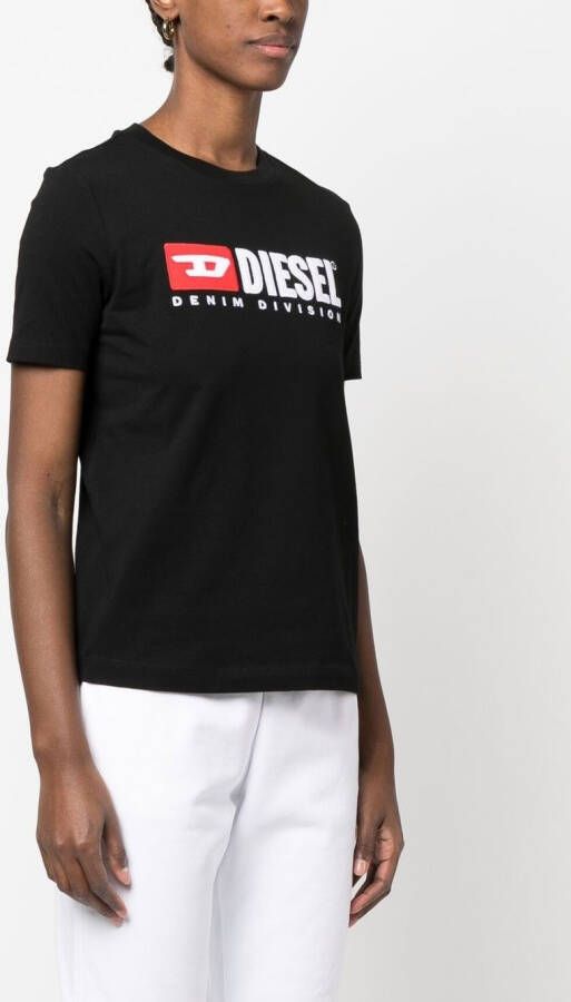 Diesel T-Reg-Div katoenen T-shirt Zwart