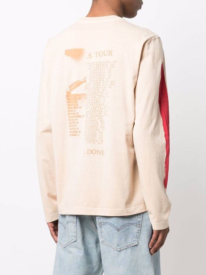 Diesel T-shirt met print Beige