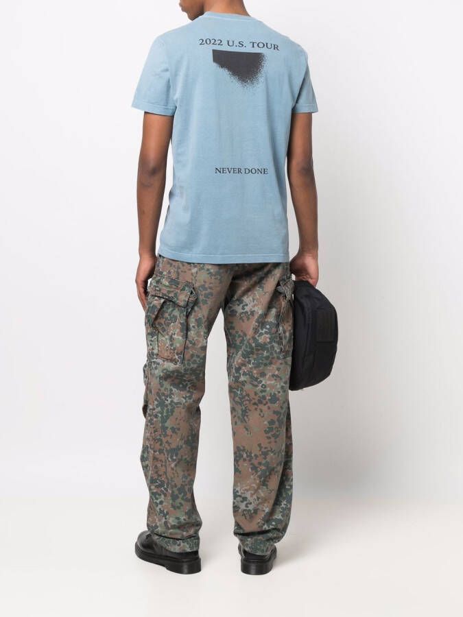 Diesel T-shirt met print Blauw