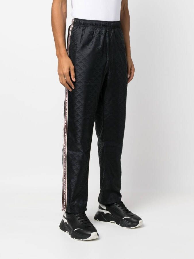 Diesel Trainingsbroek met logo jacquard Zwart