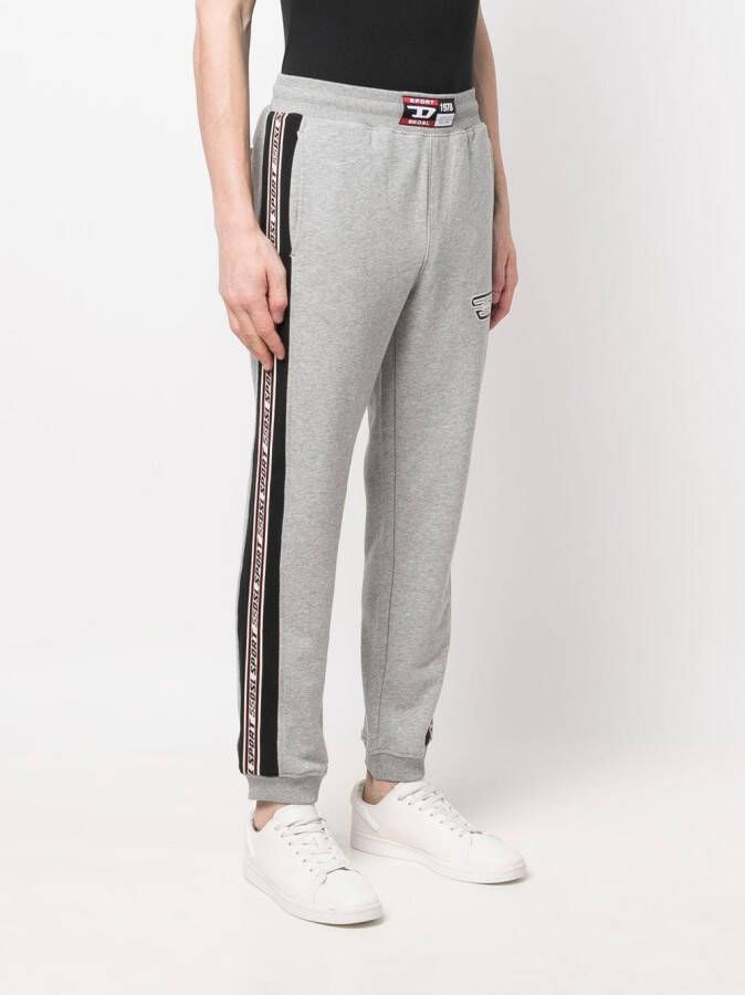 Diesel Trainingsbroek met logopatch Grijs