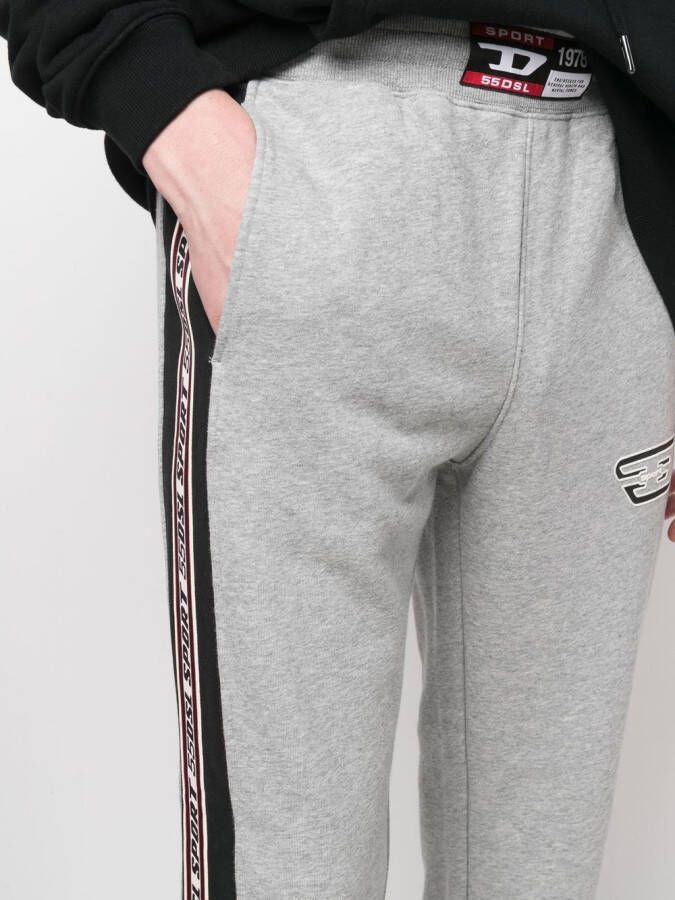 Diesel Trainingsbroek met logopatch Grijs