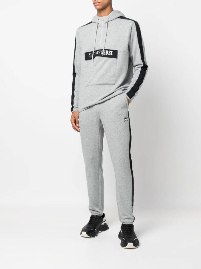 Diesel Trainingsbroek met logopatch Grijs
