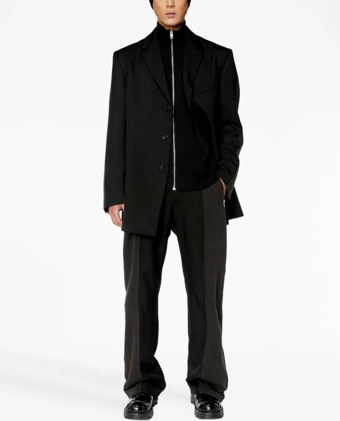Diesel S-Ginni-Zip-Od sweater Zwart