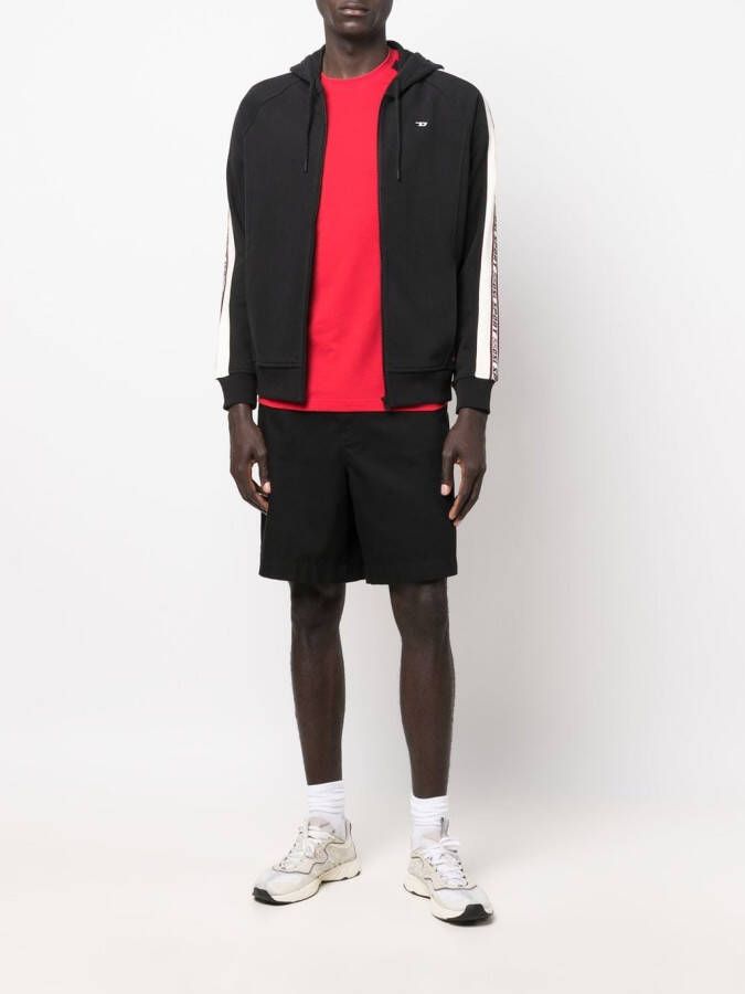 Diesel Trainingsjack met logoprint Zwart