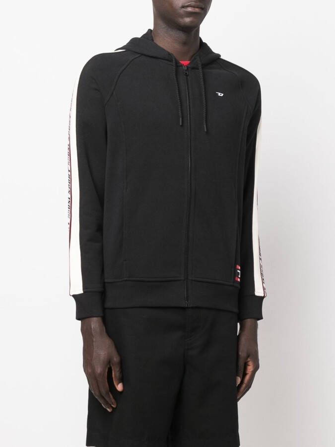 Diesel Trainingsjack met logoprint Zwart