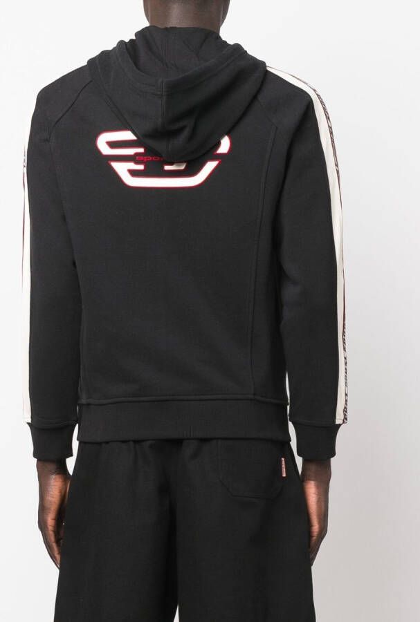 Diesel Trainingsjack met logoprint Zwart