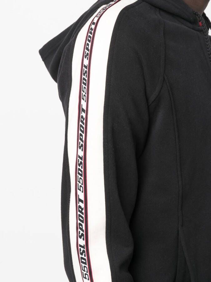 Diesel Trainingsjack met logoprint Zwart