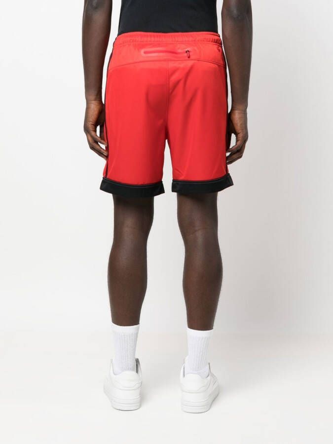 Diesel Trainingsshorts met logopatch Rood