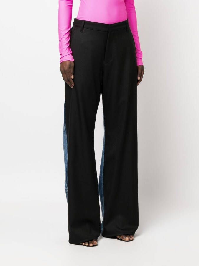 Diesel Tweekleurige broek Zwart