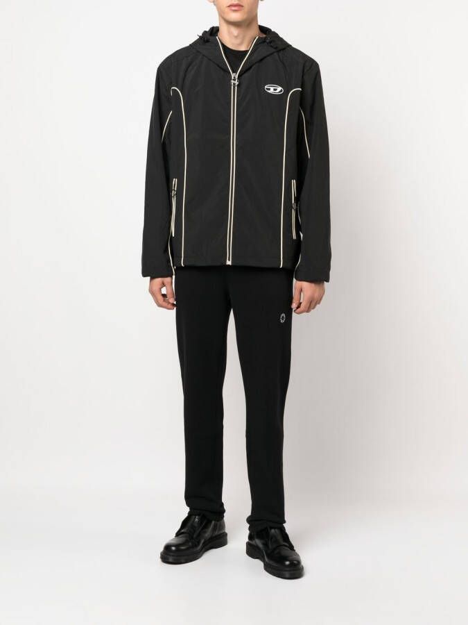 Diesel J-Hives windjack met logopatch Zwart