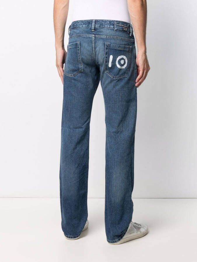 Diesel x 10 Corso Como straight jeans Blauw