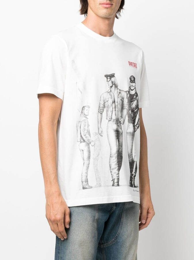 Diesel x Tom of Finland Foundation Pride T-shirt Wit
