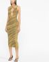 Dion Lee Midi-jurk met abstracte print Beige - Thumbnail 3