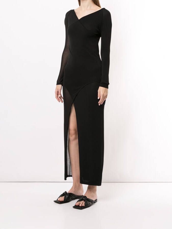 Dion Lee Asymmetrische jurk Zwart