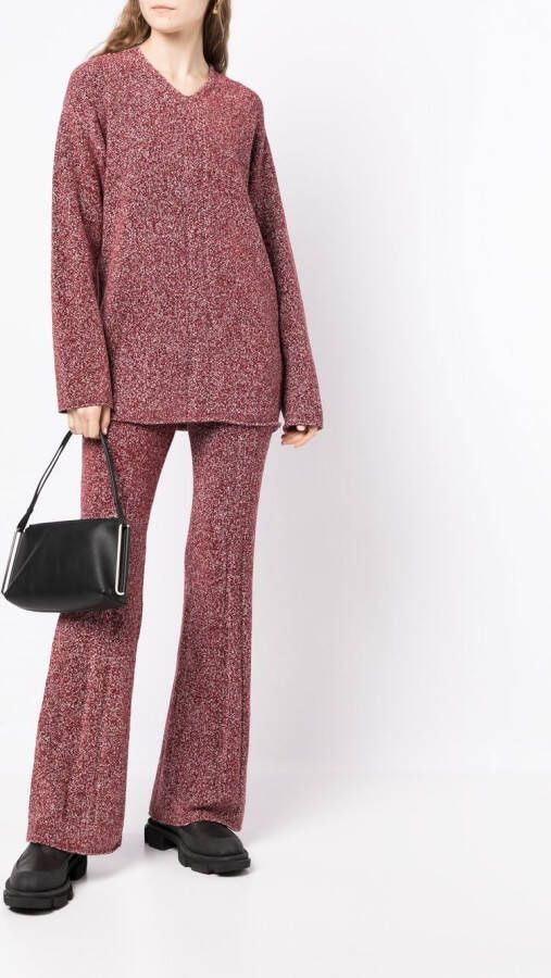 Dion Lee Bouclé trui Rood