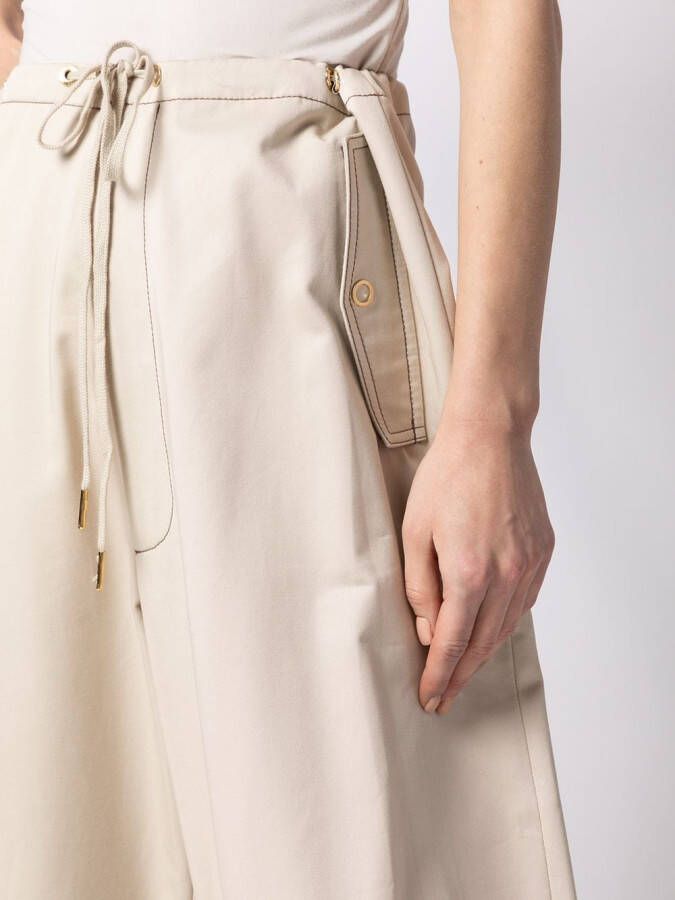 Dion Lee Broek met toelopende pijpen Bruin