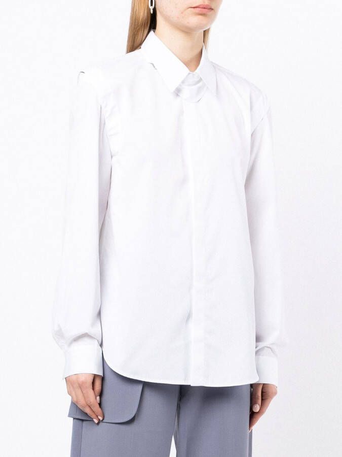 Dion Lee Button-up blouse Wit