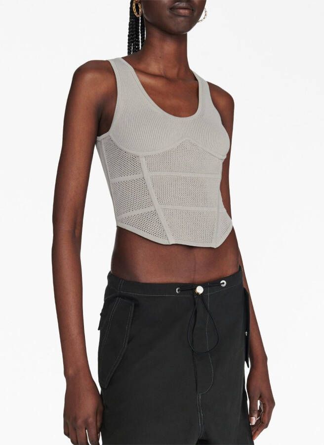 Dion Lee Gehaakte top Grijs
