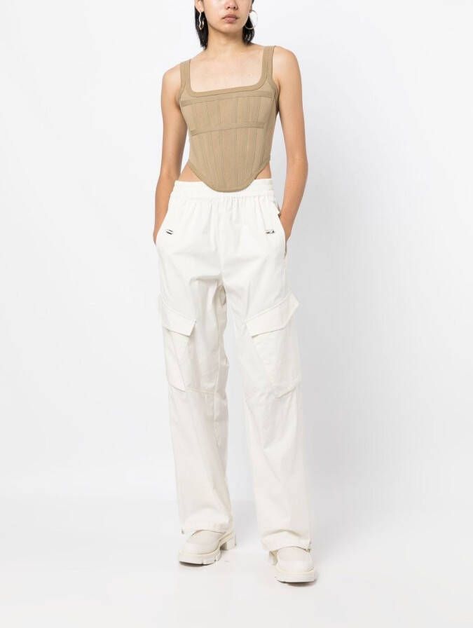 Dion Lee Cropped korset Bruin