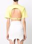 Dion Lee Cropped T-shirt Geel - Thumbnail 4