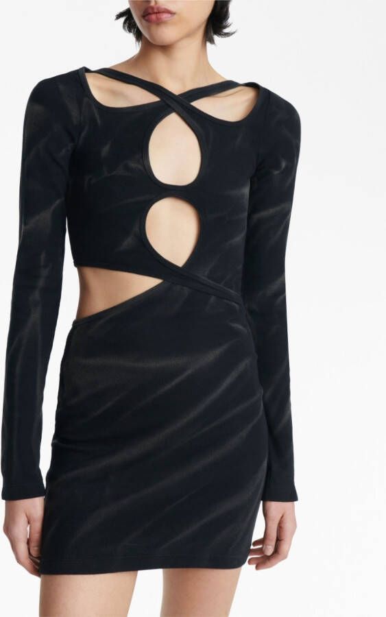 Dion Lee Mini-jurk met vervaagd-effect Washed black